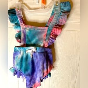 NWOT Baby/Toddler Girl size 1-2 years Tye dyed romper.